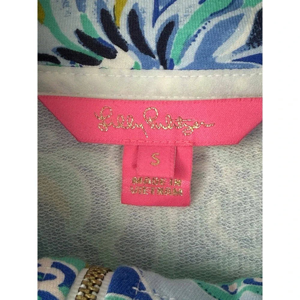 Lilly Pulitzer Blue Grotto Sirens & Spirit Skipper UPF 50 Pullover‎ Size Small